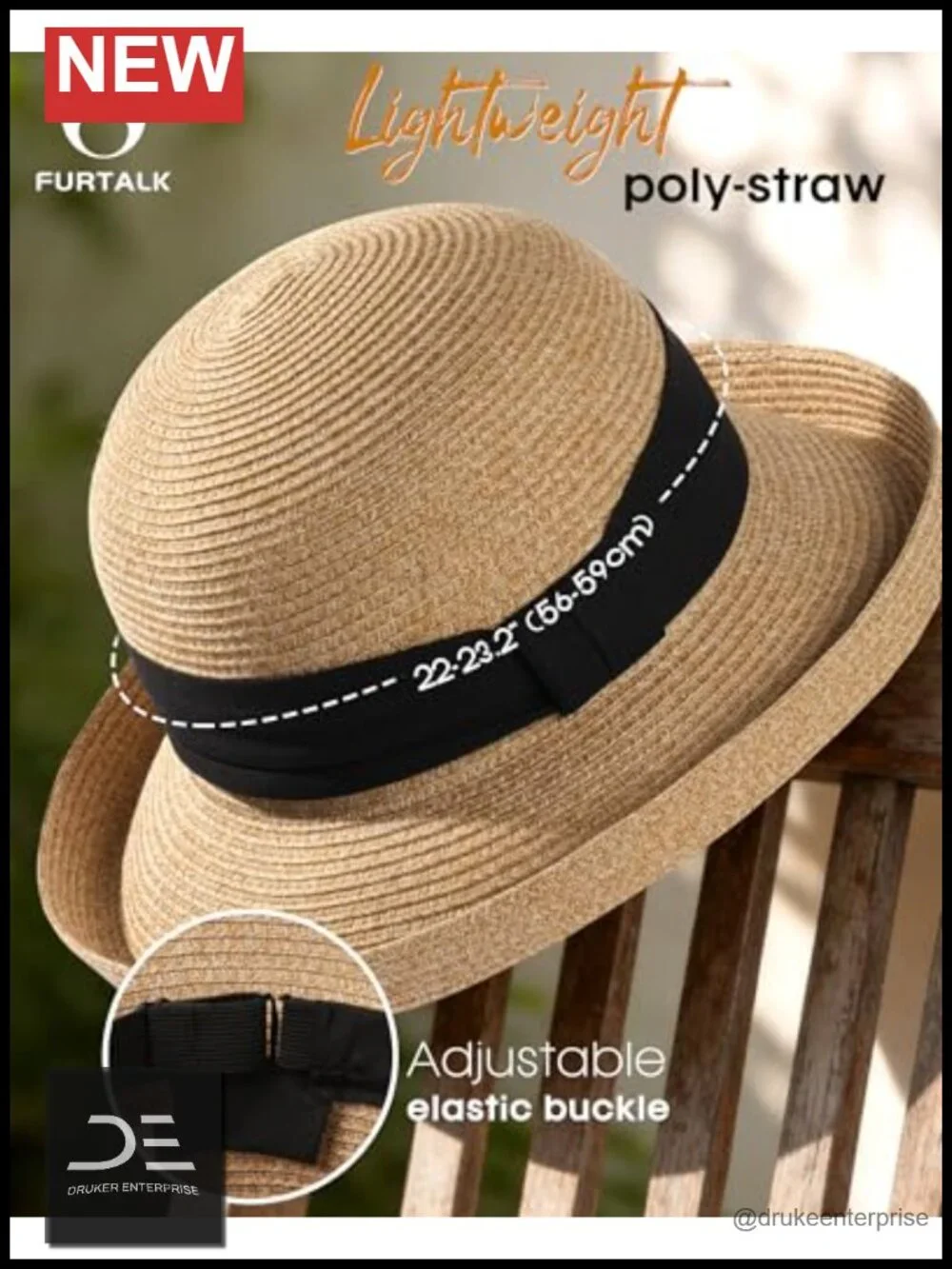 UPF 50+ Packable Bucket Hat Adjustable Travel Sun Hat